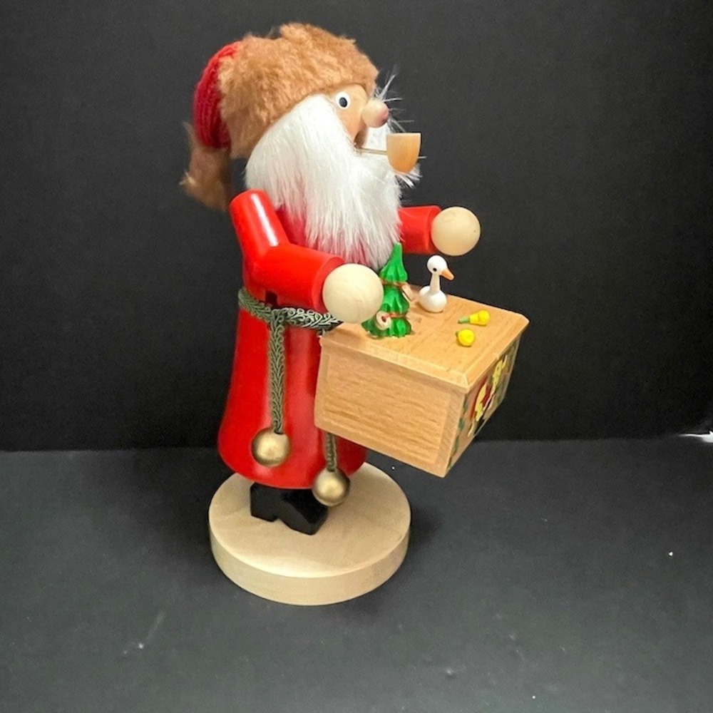 Original Handmade Steinbach German Incense Smoker Santa Music Box Vintage